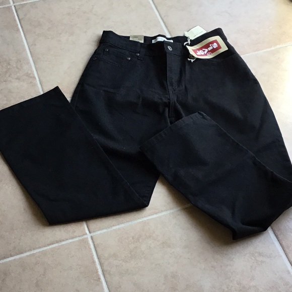 Levi’s 550 Relaxed Boot Cut Misses Black Jean 6 Short - Picture 1 of 7